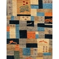 thumbnail image 1 of Ahgly Company Machine Washable Indoor Rectangle Abstract Dark Brown Area Rugs, 7' x 10', 1 of 7