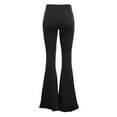 thumbnail image 6 of ICHUANYI Women's Boho Hippie High Waist Wide Leg Long Flared Bell Bottom Pants Winter, 6 of 6