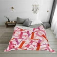 thumbnail image 2 of YFYANG Lightweight Warm Flannel Blanket, Cute Love Doodles Throw Blanket for Bed, Sofa, Travel, Camping, 80"x60", 2 of 7