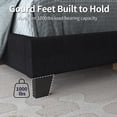 thumbnail image 5 of Nathaniel Home, King Bed Frames Upgrade, Linen Upholstered Platform Bed, Diamond Beds Frame for Bedroom, with Fabric Button Tufted Headboard, Black, 5 of 9