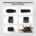 thumbnail image 3 of WATERFLY Unisex 15L Small Foldable Packable Outdoor Travel Camping Walking Nylon Backpacks Daypack,Black, 3 of 8