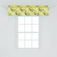 thumbnail image 2 of Ambesonne Bird Valance Pack of 2, Tiny Birds on Branches, 54"X12", Yellow and Multicolor, 2 of 4