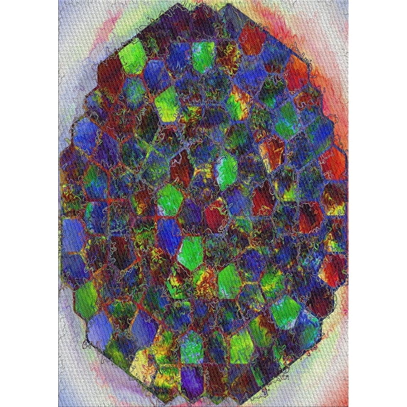Ahgly Company Indoor Rectangle Patterned Dark Purple Novelty Area Rugs, 6' x 9'