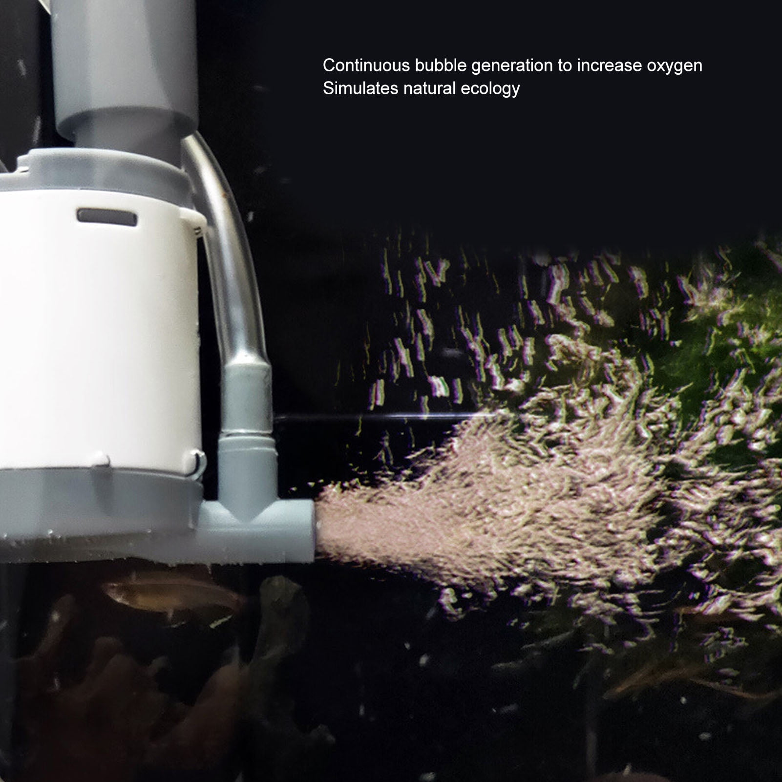 YAHHU Aquarium Filter Pump 3 in 1 Quiet Fish Tank Oxygen Aerator Pump Submersible Water Pump with 4 Removable Suction Cups for Aquariums UK Plug 220V