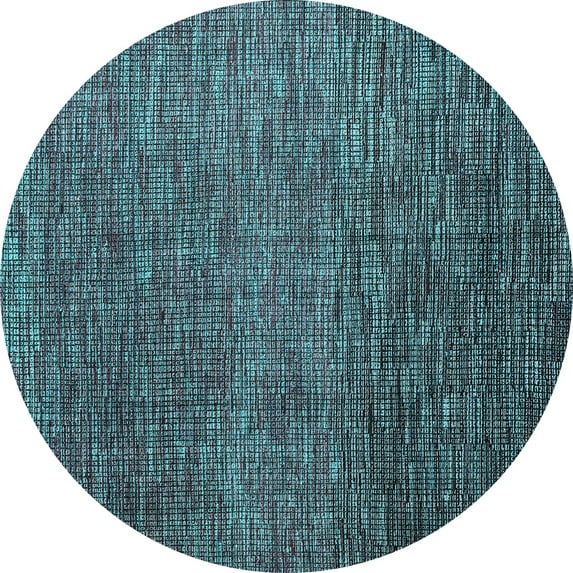 Ahgly Company Indoor Round Abstract Light Blue Modern Area Rugs, 6' Round