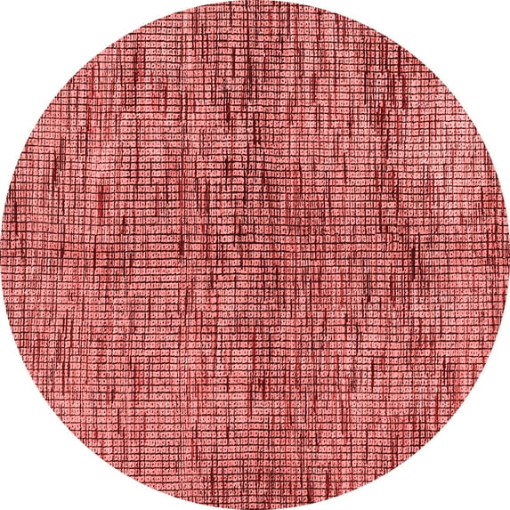 Ahgly Company Machine Washable Indoor Round Abstract Red Modern Area Rugs, 4' Round