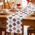 thumbnail image 5 of Moroccan Geometric Table Runner 72 Inches, Vintage Boho Rhombic Pattern Red Gray Bed Runner Dresser Scarves Tabletop for Indoor Outdoor Parties/Ceremony/Banquet, 13" x 72", 5 of 8