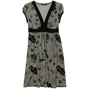 Juniors Floral V-Neck Dress