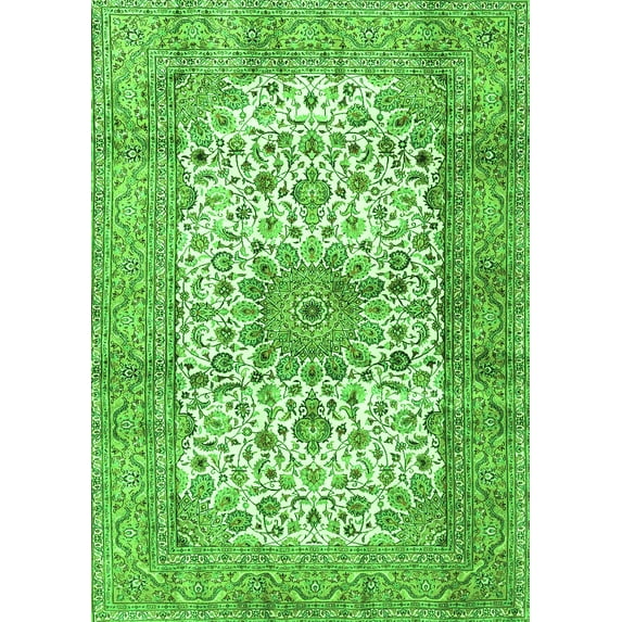 Ahgly Company Indoor Rectangle Persian Green Traditional Area Rugs, 4' x 6'