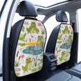 thumbnail image 5 of Uemuo Cartoon Frogs Printed Car Back Seat Protector,2 Pcs Backseat Car Organizer, Kick Mats Back Seat Protector , Back Seat Organizer for Kids, 5 of 8