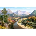 thumbnail image 2 of Prishchepa, Igor 32x21 White Modern Wood Framed Museum Art Print Titled - Autumn in the mountains, 2 of 4