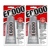 E6000 Craft Glue Adhesive Industrial Strength Permanent Bond 3.7 oz Clear, 2-Pack