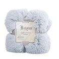 thumbnail image 2 of Porfeet 80x120cm Soft Fluffy Shaggy Warm Bed Sofa Bedspread Bedding Sheet Throw Blanket,Gray, 2 of 10