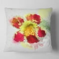 thumbnail image 2 of Designart Flower Watercolor with Color Splashes - Floral Throw Pillow - 18x18, 2 of 5