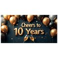 thumbnail image 7 of Celebrate 10 Years Anniversary Banner Cheers Party Backdrop Background Decorations Event Supplies Photography Props Decors, 7 of 7