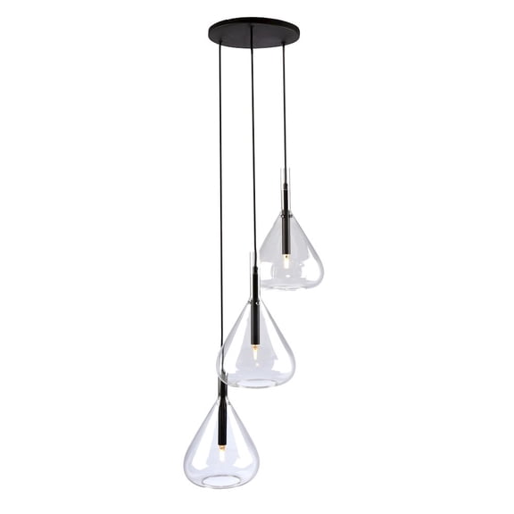 Artcraft Lighting Conic 3 Light Pendant Black