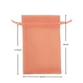 thumbnail image 3 of Envoltorio de regalo QIANF, 20 unidades, bolsas de organza con cordón, color naranja, 15 x 23 cm, 3 of 7