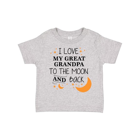 Inktastic I Love My Great Grandpa to the Moon and Back Boys or Girls Toddler T-Shirt