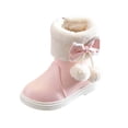 thumbnail image 4 of Eltusu Girls Winter Snow Boots, No Slip Mid-Calf Warm Princess Windproof Boots Pink Size 13 Little Kids, 4 of 6
