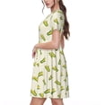 thumbnail image 2 of Balery Corn Vestidos sueltos de manga corta para mujer, vestidos de verano 2025, vestidos casuales de corte A con vuelo., 2 of 6