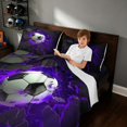 thumbnail image 4 of Manfei Sports Football Bed Sheets, Gradient Lightning Full Size Sheets, Sky Blue Shatter 4pcs(1 Flat Sheet, 1 Fitted Sheet and 2 Pillowcases), 4 of 6