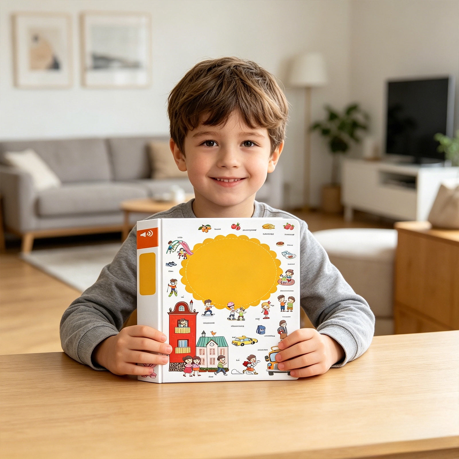 English Words Talking Book for Kids - Interactive Speech Activity Book Talking Books for Children 2-6 Years Old, Boys, Girls, Preschoolers, Kindergarten Learning and Fun