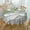Sage Green Grey Ombre, variant on Burnt Orange Round Tablecloth 60 Inch - Modern Oil Painted Waterproof Fabric Table Cloth Protector, Abstract Geometric Art Tablecloths Washable Table Cover for Kitchen Coffee Table Party