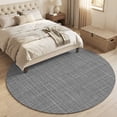thumbnail image 4 of Round Area Rugs 4Ft, Rustic Gray Non-Slip Washable Circle Rugs Carpet, Farmhouse Solid Color Indoor Outdoor Rug Floor Mats Throw Runner for Bedroom Living Room Bathroom, 4 of 8