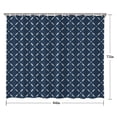 thumbnail image 5 of Navy Blue and White Geometric Pattern Shower Curtain 84"x72" ,Bathroom Decorative Shower Curtains Set with 12 Hooks,Modern Waterproof Washable Shower Curtain, 5 of 6