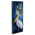 thumbnail image 3 of Stupell Industries Floral Pelican over Damask Animals Painting Black Framed Art Print Wall Art, 10 x 24, 3 of 8