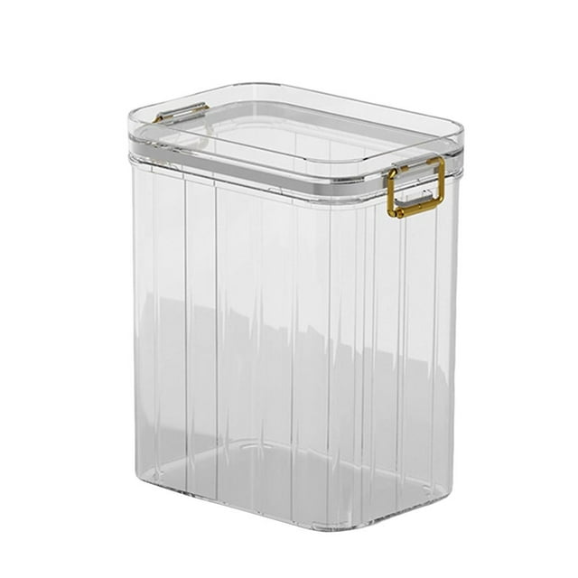 Transparent PET Storage Containers Large Capacity Lightweight Container for Kitchen Cabinet Drawer Storage