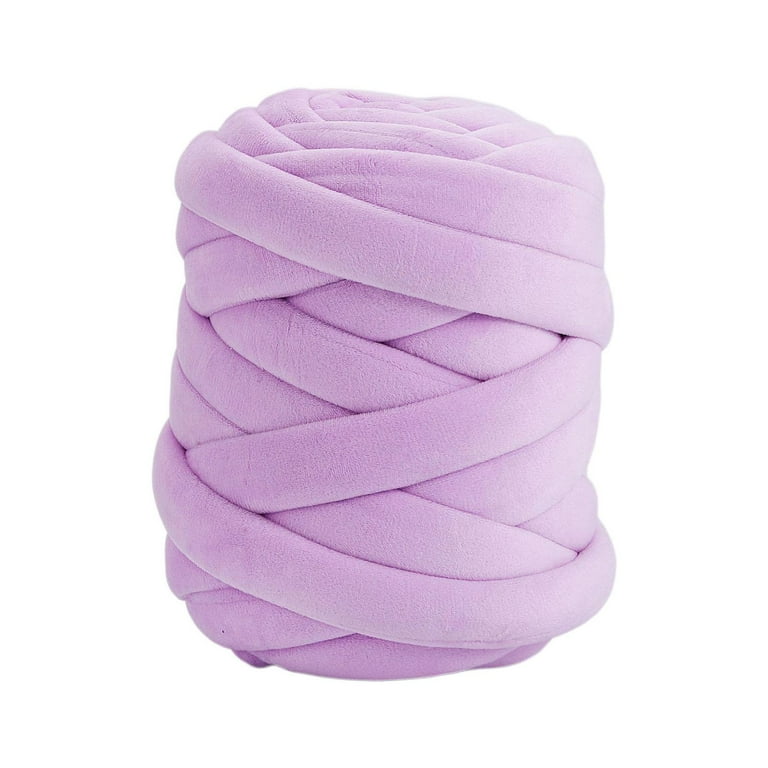 0.55lbs Chunky Yarn Jumbo Tube Yarn for Arm Knitting Crocheting Finger Weave Violet Walmart
