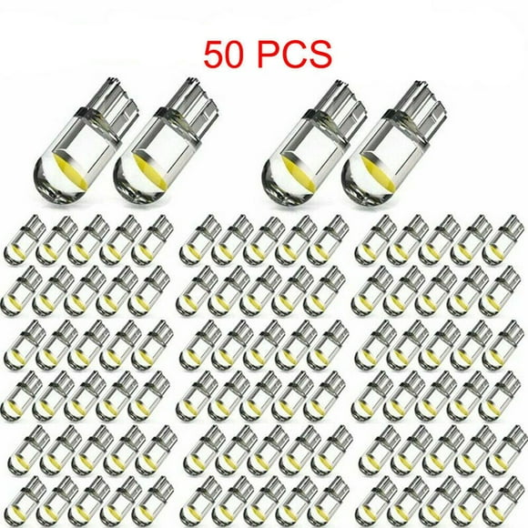 50PCS For T10 194 168 2825 COB LED License Plate Interior Light 1:1 Bulbs White