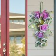 thumbnail image 1 of Corona de primavera Hortensia Floral Azul Colgante de Puerta | Flores Artificiales | Decoración de pared de porche interior y exterior | Floración falsa duradera que no se desvanece | 30x70cm | 1, 1 of 6