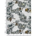 thumbnail image 2 of Stylish Fabric Snowy Fulliege Design 100% Cotton Quilting Fabric for DIY Projects by the Yard (Green, White, Brown, Gold), 2 of 2