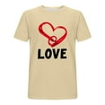 thumbnail image 6 of Fewfanhot Mens T-shirts Couples Shirt Cute Heart Shaped Graphic Tshirt Funny Print Casual Short Sleeve Tee Tops, 6 of 6