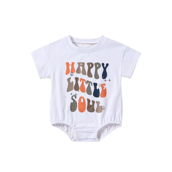 Bagilaanoe Newborn Baby Girl Boy Rompers Letters Print Short Sleeve Bodysuits 3M 6M 12M 18M 24M Infant Casual One Piece Short Jumpsuit