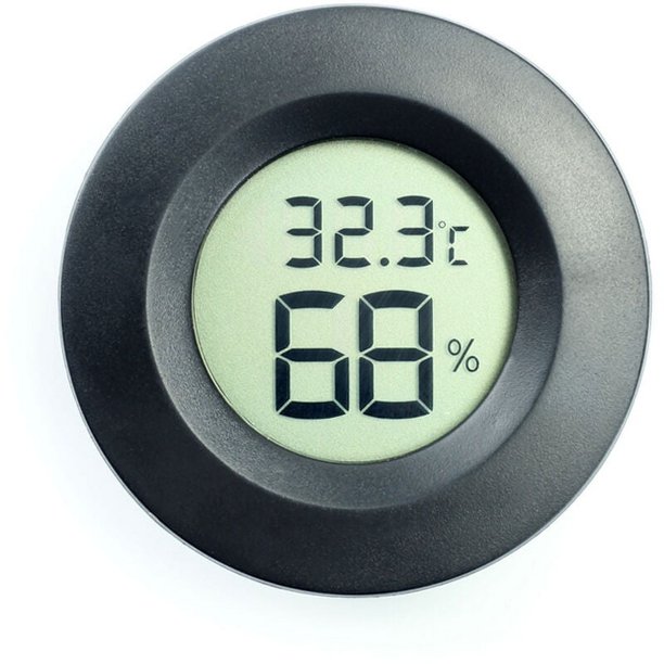Mini higrómetro termómetro monitor LCD digital medidor de humedad interior exterior para humidificadores deshumidificadores invernadero sótano habitación de bebé Fahrenheit o Celsius, negro,