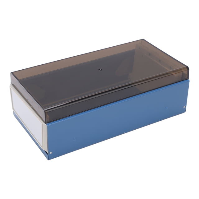 Credit Card Box, Index Card Holder Sliding Design Enlarged Space Transparent Plastic For Home For Office