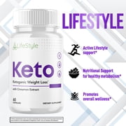 Lifestyle Keto - Ketogenic Weight Loss - Energy & Focus Boosting Dietary Supplements for Weight Management & Metabolism - Advanced Fat Burn Raspberry Ketones Pills - 60 Capsules (1 Pack)
