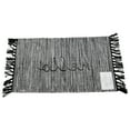 thumbnail image 2 of Foreside Home & Garden FTEX09621 Woven Outdoor Safe Cotton Hello Entry Rug with Hand Tied Fringe, Black, 2 of 5