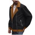 thumbnail image 2 of Men's Fashion Motorcycle Jacket with Zippered Pockets and Unlined Collar for Casual Style, 2 of 9