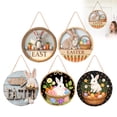 thumbnail image 4 of 1/2/3 Pieces Easter Welcome Door Sign Spring Easter Rabbit Sign Wooden Door Signs Spring Doors Hanger for Front Doors Outdoor Porch Farmhouse Indoor Wall Hanging Decoration, 4 of 9