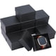 thumbnail image 1 of 10 cajas de regalo de papel para relojes, cajas de joyería pequeñas, cajas de regalo cuadradas de cartón negro con relleno acolchado., 1 of 9