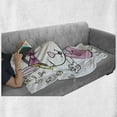 thumbnail image 6 of Bunny Soft Flannel Fleece Throw Blanket, Rock Star Rabbit Animal Speakers Music Notes Girls Humor Heart Cartoon, Cozy Plush for Indoor and Outdoor Use, 50" x 70", Baby Pink Yellow, by Ambesonne, 6 of 6