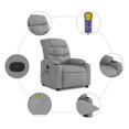 thumbnail image 5 of vidaXL Massage Recliner Chair Light Grey Fabric (100% polyester) Standard, 5 of 5