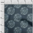 thumbnail image 2 of oneOone Polyester Spandex Teal Blue Fabric Asian Batik Floral Fabric For Sewing Printed Craft Fabric By The Yard 56 Inch Wide, 2 of 4