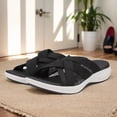 thumbnail image 3 of Zapatos Mujer Sandalias Cruzadas Cuña Punta Redonda Gran Tamaño Europeas Y Americanas para Mujer (Negro 39), 3 of 9
