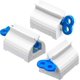 thumbnail image 1 of Dispensador de pasta de dientes giratorio con soporte para exprimidor de pasta de dientes con tubo rodante de 3 piezas (azul), 1 of 5