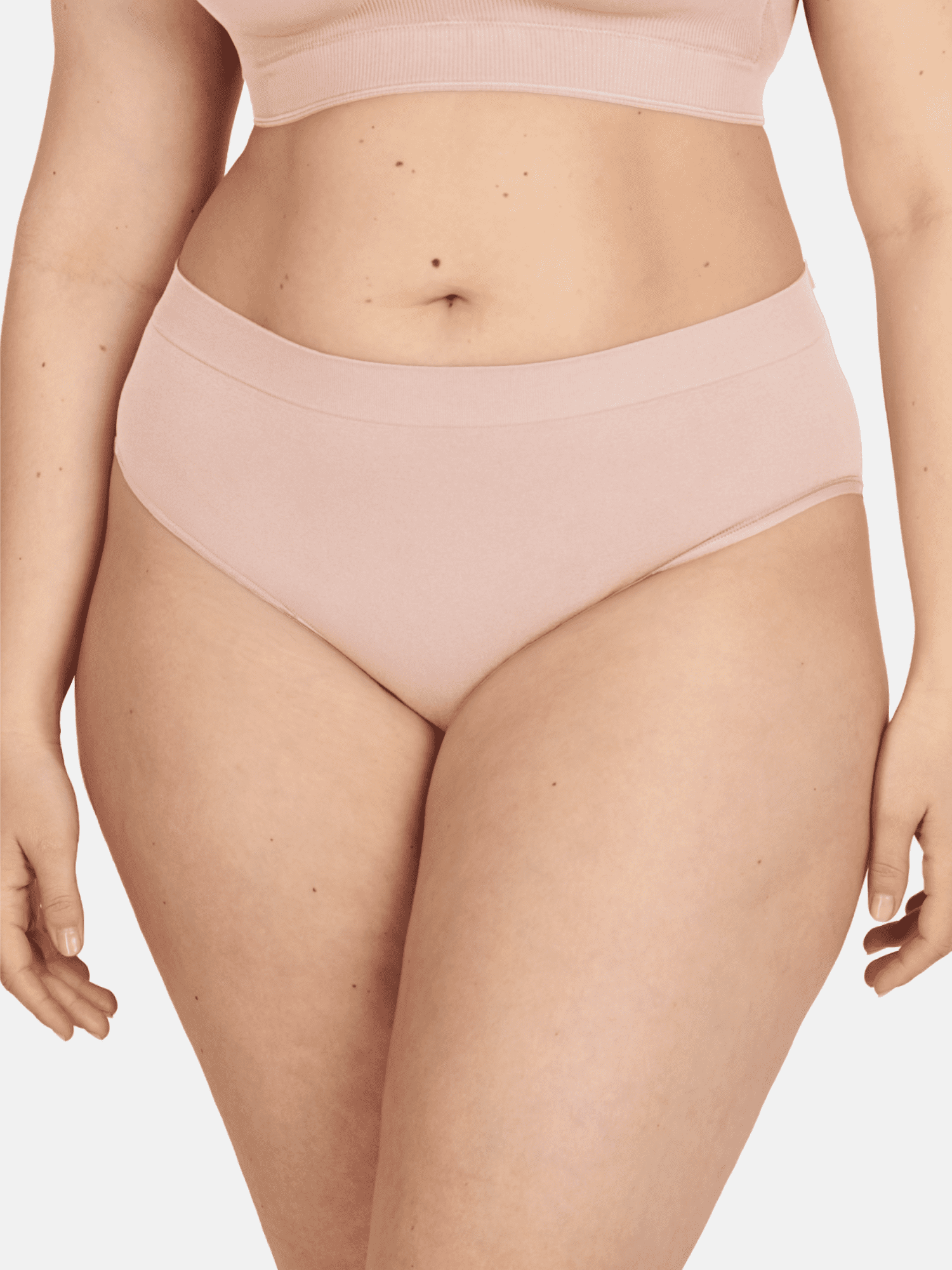 Fit for Me by Fruit of the Loom Women's Plus Size Seamless High Cut Brief, 2-Pack, Sizes 1X-4X